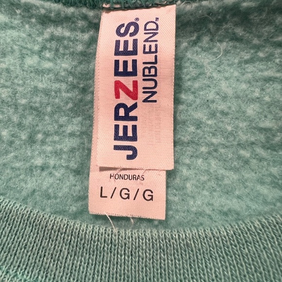 JERZEES women light green “gozo para el viaje”sweatshirt /size L - Picture 3 of 6